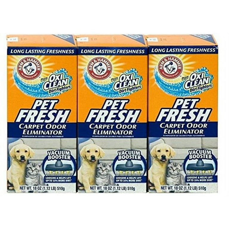 Arm Hammer Pet Fresh Carpet Odor Eliminator Plus Oxi Clean Dirt Fighters Pack of 3 48.9 Ounce Walmart