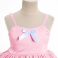 thumbnail image 4 of IBTOM CASTLE Baby Girl Dress Satin Bubble Pink Bow Ruffle Pageant Formal Princess Toddler Girl Fancy Dress Photo Shoot Pink, 4 of 7