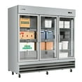 thumbnail image 3 of 81 in. Three Glass Door Commercial Reach-In Refrigerator - 72 Cu Ft.  RIR-3D-GD, 3 of 14