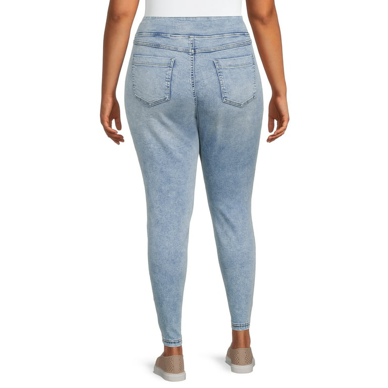 Terra & Sky Women's Plus Size Comfort Waist Skinny Jeans 
