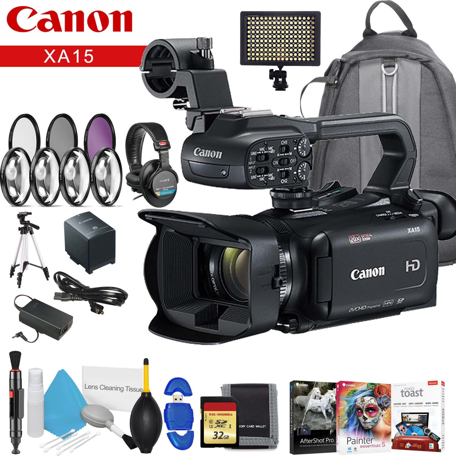 Canon XA15 Compact Full HD Camcorder with SDI, HDMI, and Composite
