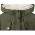 thumbnail image 4 of NUTEXROL Women's Winter Thicken Hooded Sherpa Lined Parka Military Anorak Jacket Warm Short Cotton Coats for Women, 4 of 6