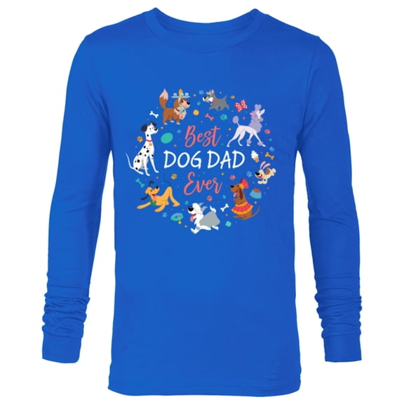 Disney Pet Parent Father’s Day Disney Dogs Best Dog Dad Ever - Long Sleeve T-Shirt for Men - Customized-Navy
