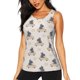 thumbnail image 1 of Fotbe Hippos Driving A Car Blusas Sin Mangas para Mujer – Estilo Casual, Corte Suelto, Slim-Fit, Cuello Redondo Deportivo, Tops de Verano para Gimnasio y Yoga-Large, 1 of 7