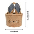 thumbnail image 2 of Lilixerw Easter Cute Bunny Ears Plush Basket,Foldable & Reusable Large Capacity Easter Basket for Eggs,Candy & Gifts,Easter Party Decor & Egg ,14.2"x9.1",Brown, 2 of 6