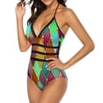 thumbnail image 4 of Colors Pop Art Swimsuit Festive Pattern One Piece Swimwear Push Up Trd Bathing Suits Sexy Sport Graphic Beachwear, 4 of 7