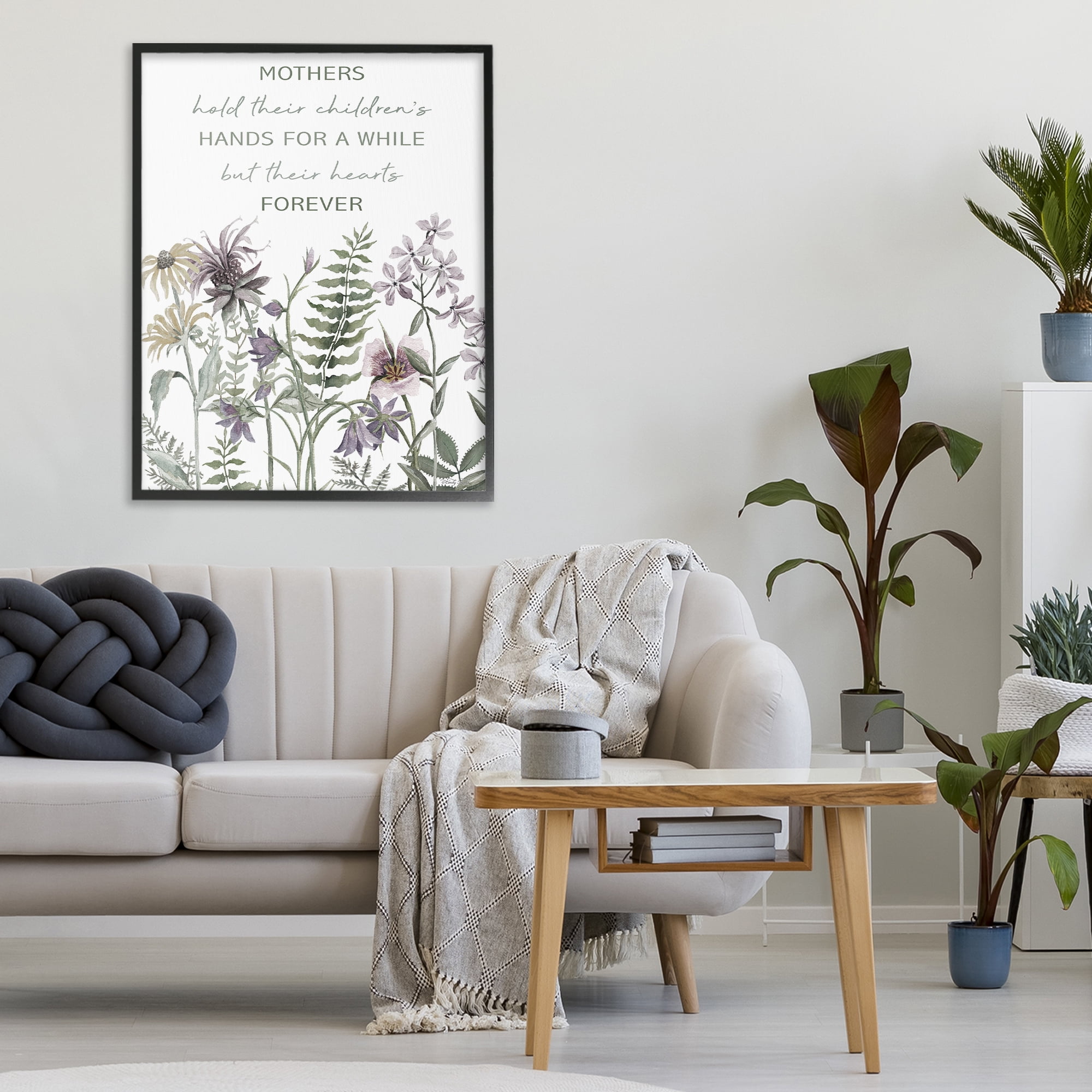 Stupell Industries Mother's Hold Parenting Sentiment Black Framed Giclee Art, design by Cindy Jacobs