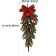 thumbnail image 3 of Christmas Teardrop Swag for Front Door - 21.6 Inch Artificial Pine Garland with Pinecones, Red Berries Christmas Balls,Festive Indoor Outdoor Decor for Door,Wall, Staircase Holiday Home Decorations, 3 of 7