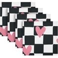 thumbnail image 5 of Bestwell 1 pcs Valentine's Day Love Heart Cloth Napkins ,Reusable Washable Polyester Dinner Table Napkins for Family,Kitchen,Dining,Party Decor, 5 of 7