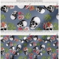 thumbnail image 2 of Soimoi Cotton Cambric Fabric Monstera Leaves,Floral & Horror Skull Halloween Printed Craft Fabric by The Yard 42 Inch Wide, 2 of 7