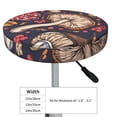 thumbnail image 3 of Salouo Forest Wild Mushroom Pattern Bar Stool Cushion Cover, Round Crease-Resistant Stretchy Dustproof Stool Seat Slipcover for Bar Round Chair-14 inch, 3 of 6