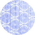 thumbnail image 1 of Ahgly Company Indoor Round Abstract Blue Contemporary Area Rugs, 8' Round, 1 of 4