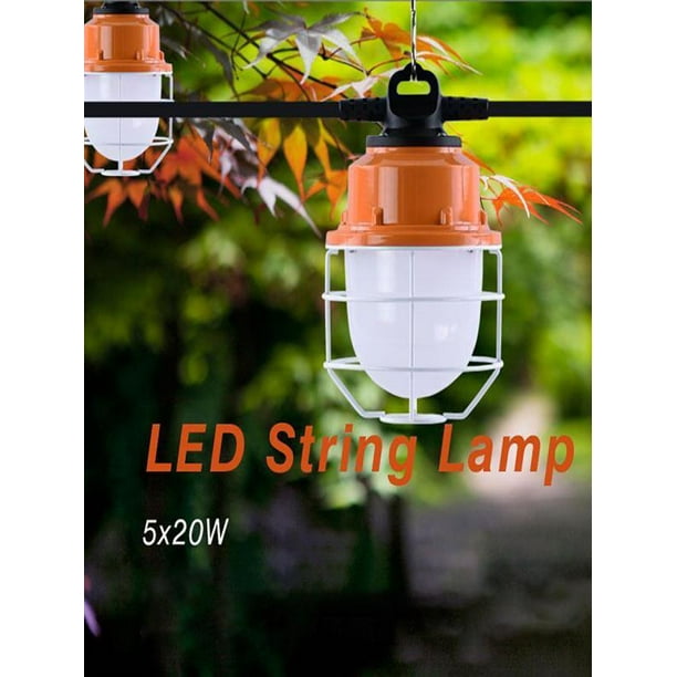 100W LED Temporary Construction Hanging Work Light Fixture Daylight