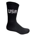 thumbnail image 3 of Yacht & Smith 12 Pairs Mens Cotton Crew Socks, Solid, Athletic Sports Socks, Valuepack (Black USA Print), 3 of 3