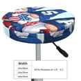 thumbnail image 4 of Fotbe Cute Gnomes in USA Stool Covers Round,Waterproof Round Bar Stool Covers Bar Chair Covers Washable Stool Cushion Slipcover for 12-14 Inch Chair-13 inch, 4 of 7