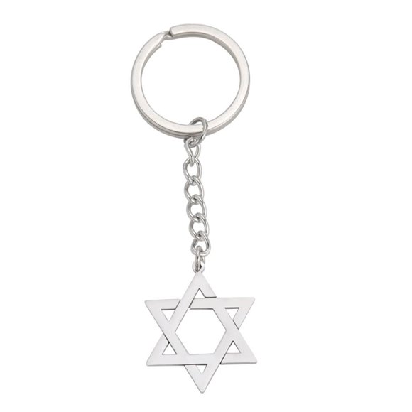 SharkTRUE Star of David Keychain Israel Jewish Hexagram Amulet Keyring Trend Jewelry