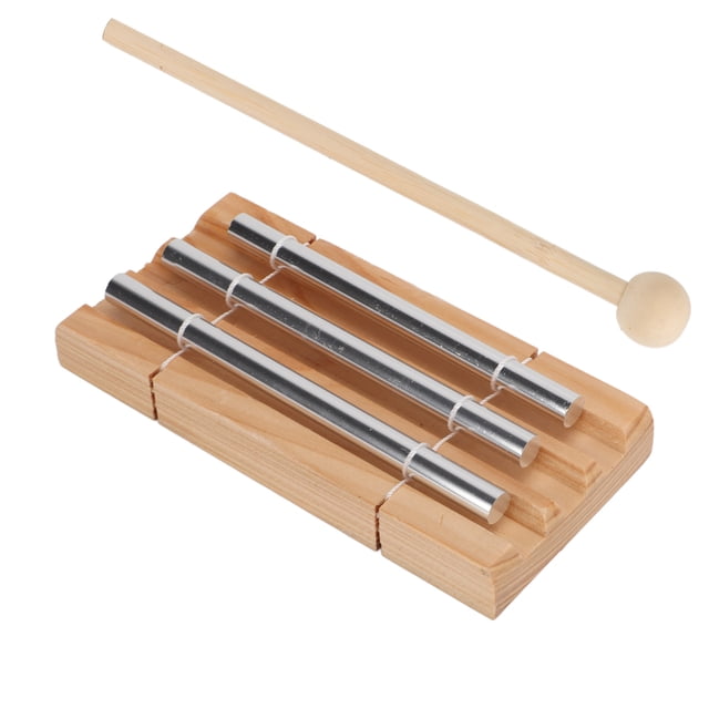 Campanas de viento de tres tonos, instrumentos de percusión Orff, material didáctico para niños, campanas de viento