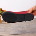 thumbnail image 4 of Miluxas Mocassins pour Femmes Bout Rond Confortables Habillés Décontractés Ballerines en Suède Légères Chaussures de Marche Habillées Rouges 7.5(40), 4 of 9