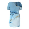thumbnail image 4 of DYMADE Women's Short Sleeve V Neck Printed Flowy Tunics Top, 4 of 4