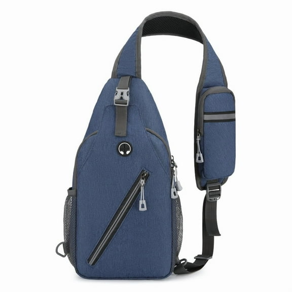 Crossbody Bags Sling Backpack, Sling Bag Cross body Shoulder Bag for Men and Women Chest Bag Travel Hiking Daypack (Blue)