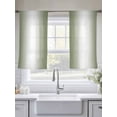 thumbnail image 5 of Green Gradient Sheer Curtains 45 Inches Long 2 Panels Countryside Farmhouse Light Filtering Semi Sheer Window Curtains Drapes for Bedroom Living Room 52"x45", 5 of 7