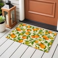 thumbnail image 4 of Bathroom Rugs 2x3 Ft, Green Orange Non Slip Area Rugs for Kitchen Bedroom Entryway, Summer Botanical Leaves Watercolor Washable Carpet Runner Rug Floor Mats for Bedroom Home Decor, 4 of 8