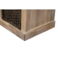 thumbnail image 3 of Rustic White Washed Storage Bench with Rattan Baskets & Cushion - Entryway & Living Room Seating Bench - Solid Wood Design - 41.3"L x 15.7"W x 17"H, 3 of 13