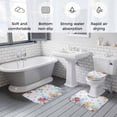 thumbnail image 6 of Coastal Nautical Bathroom Rugs Set Fish Coral Conch Non Slip Absorbent Soft Bath Mats 3 Piece Set with Bathroom Rug, U-Shaped Floor Mat, Toilet Seat Cover Large Size, 6 of 9