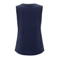 thumbnail image 4 of T-Shirt Décontracté Sans Manches pour Femmes, Col Rond, avec Imprimé Floral - pour Usage Quotidien, 4 of 4