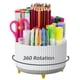 thumbnail image 1 of Organizador de escritorio Marbrasse con soporte para bolígrafos giratorio de 360°, 5 compartimentos, 1 of 7