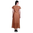 thumbnail image 3 of Moomaya Robe Longue Maxi pour Femmes à Manches Courtes, Robe Formelle/décontractée avec Poches P-TTG, 3 of 6