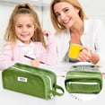 thumbnail image 1 of Quinlirra - Estuche de lona para lápices (1 unidad), gran capacidad, para estudiantes de secundaria, niñas y niños, ideal para estudiantes de primaria y secundaria. Se puede colocar en vertical., 1 of 8