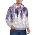 thumbnail image 2 of Sikiie Lavender Blooms Window Men's Hoodie, Essentials Hoodie, Sweatshirt, Pullover Hooded Sweatshirt for Men-X-Large, 2 of 7