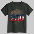 thumbnail image 2 of mgoYE 250th Anniversary USA Shirt Girls Boys Girls Boy's 250 Years America Anniversary 250th Independence Day Vintage O-Neck T-Shirt(Grey,7-8 Years), 2 of 5