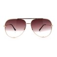 thumbnail image 3 of Womens Luxury Officer Tear Drop Shape Metal Rim Racer Sunglasses [Gold - Burgundy Clear], 3 of 7