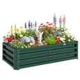 thumbnail image 1 of Outsunny 4' x 2' x 1' Raised Garden Bed, Galvanized Planter Box Dark Green, 1 of 10