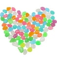 thumbnail image 3 of OUSITAID 100pcs Solar Glow Rocks Outdoor Decor Luminous Cobblestones Glow in the Dark Luminous Pebbles Solar Powered Glowing Stones for Garden Pond Path Lawn Yard Fish Tank Decoration, 3 of 10
