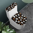 thumbnail image 3 of HELLHERO Ghost Pumpkin Toilet Lid Cover Set with Elastic Bottom 2 Piece Set Toilet Lid Dust Cover Set 17"x21" for Soft, 3 of 8