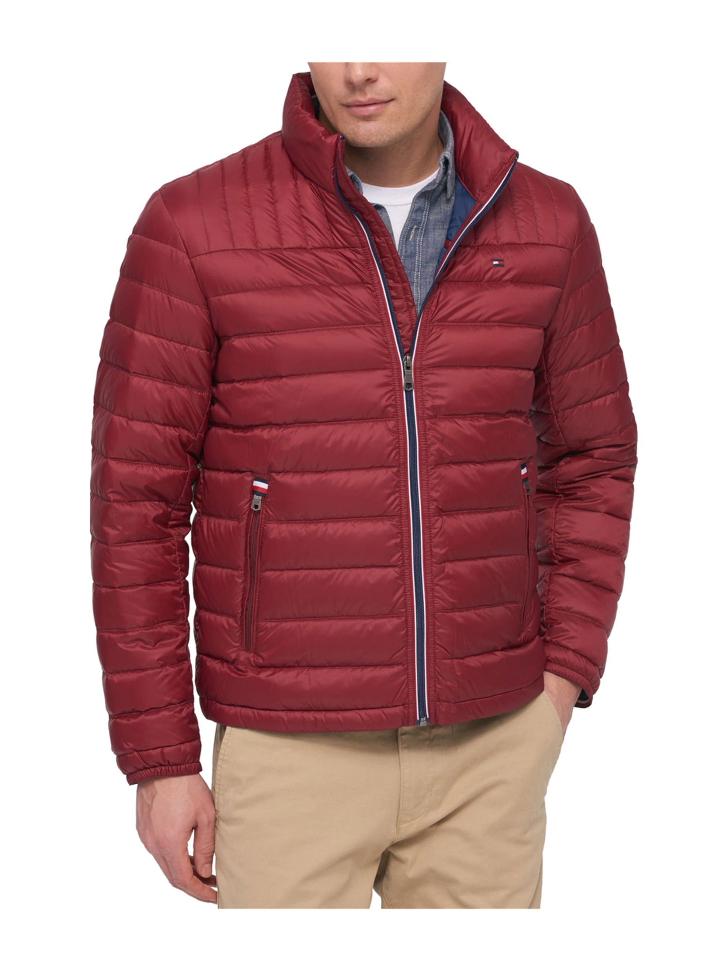 Tommy Hilfiger Mens Solid Puffer Jacket red 3XLT - Big & Tall | Walmart ...