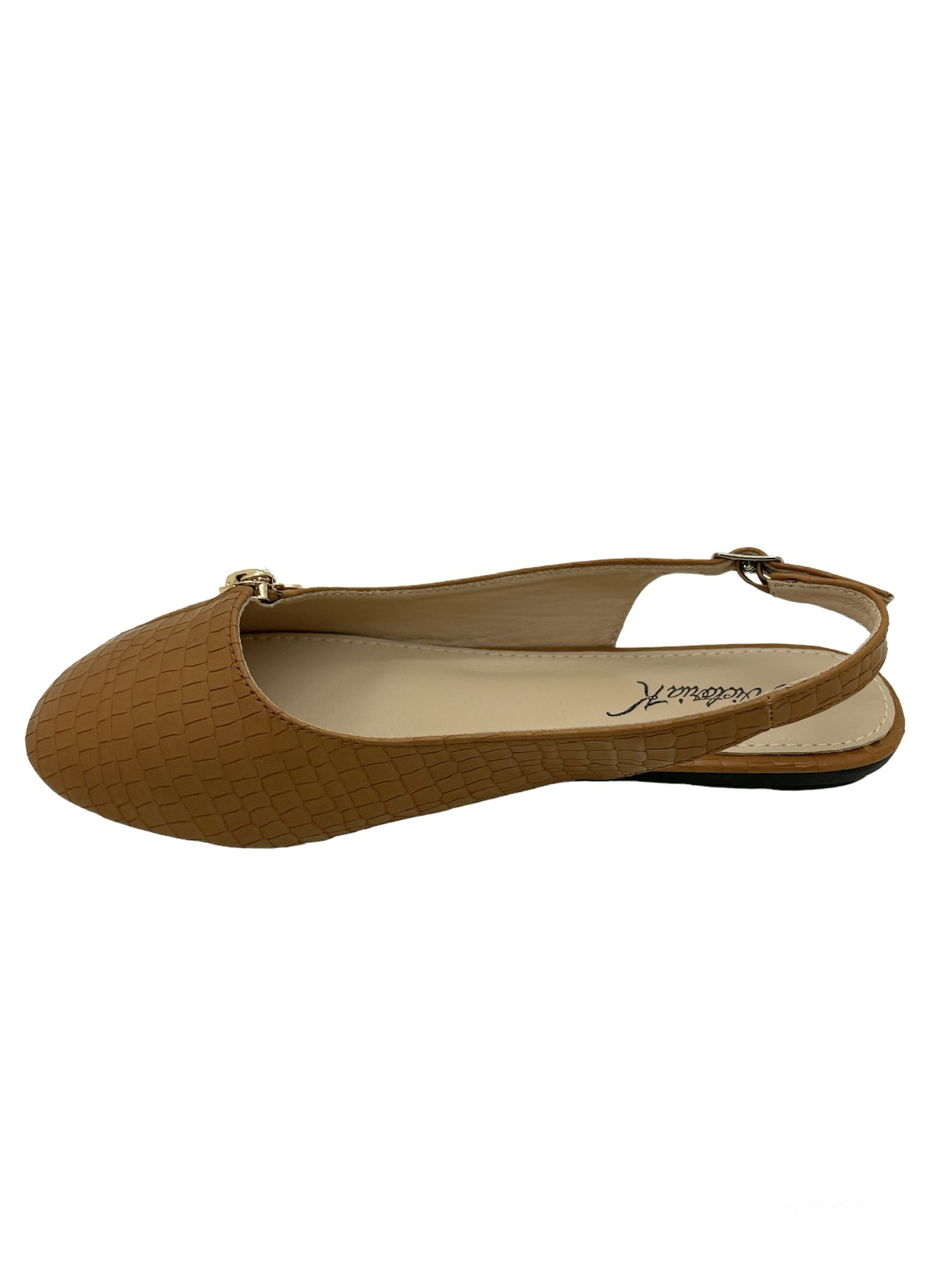 Women Fashion Comfort Opened Side Flats W/Mock Front Zipper.