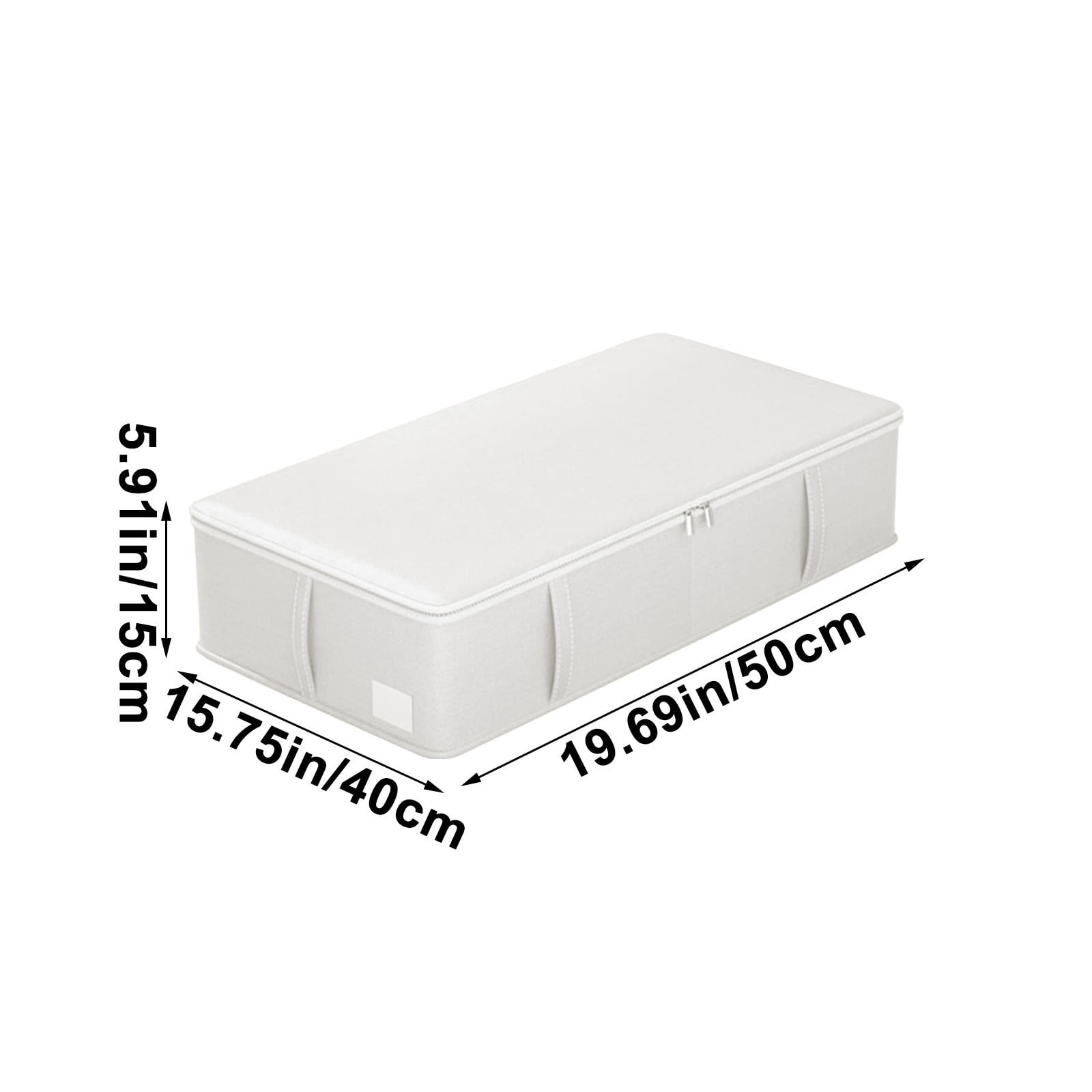 Underbed Storage Box, Flat Low Profile Drawer Organizer for Seasonal Clothes, Quilts, Blankets, Shoes, Home Organization, Space Saving Container with Lid