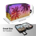 thumbnail image 4 of Goofa Palm Trees at Sunset Printed Toiletry Bag with Handle,Large Capacity Travel Makeup Cosmetic Bag for Women, Carry on Airport Airline Compliant Bag, 4 of 9