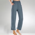 thumbnail image 2 of Patlollav Womens Cropped Pants Summer Beach Pants Crop Wide Leg Pants Loose Yoga Trousers with Pockets, 2 of 6
