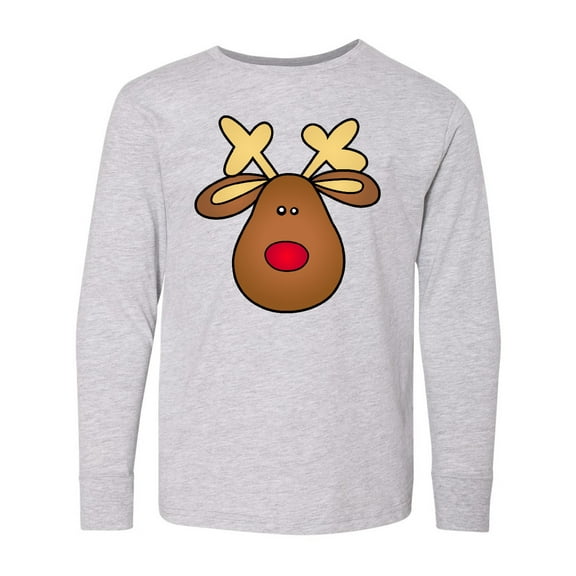 Inktastic Rudolph the Red Nose Reindeer Long Sleeve Youth T-Shirt