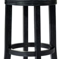 thumbnail image 4 of Maven Lane Eva Counter Stool in Aged Black w/ Charcoal Black Vegan Leather, 4 of 6