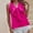 Hot Pink, variant on Idoravan Tank Tops for Women Clearance Women's Summer V-Neck Tops Lace-up Ruffle Sleeveless Tank Tops Shirt