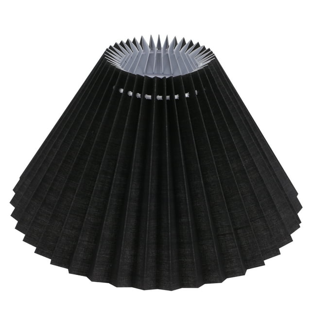 Pantalla de tela para dormitorio, pantalla de lámpara negra, decoración de pantalla de lámpara de mesa