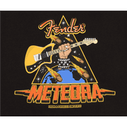 Genuine Fender Meteora Electric Guitar T-shirt in Black Size XL #9190113606