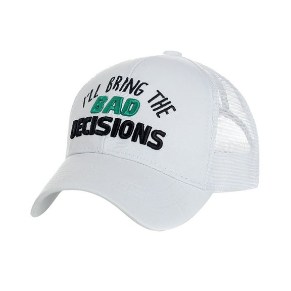 Kiplyki I'll Bring The Bad Decisions Embroidered baseCap Visor Cap Unisex Hat