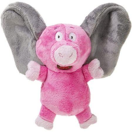 UPC: 0786306585341 | goDog Flips Pig-Elephant Silent Squeak Plush Dog Toy  Chew Guard Technology – Pink  Large Large Flips Pig Elephant (Pink)